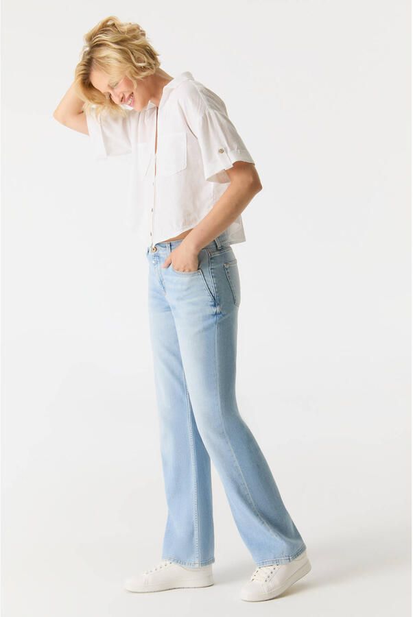 Cup of Joe Denim straight leg jeans light blue denim