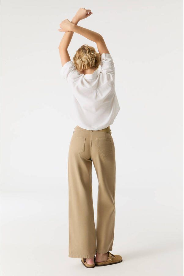Cup of Joe Denim low waist wide leg jeans beige - Foto 3