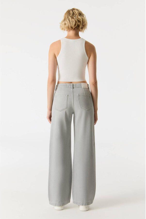 Cup of Joe Denim Maxine wide leg jeans grijs - Foto 2