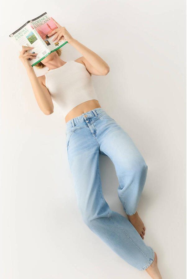Cup of Joe Denim low waist wide leg jeans light blue denim - Foto 2