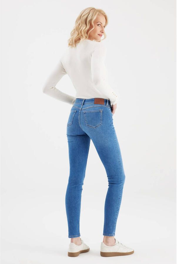 Cup of Joe Denim regular waist skinny jeans mediumblauw - Foto 2