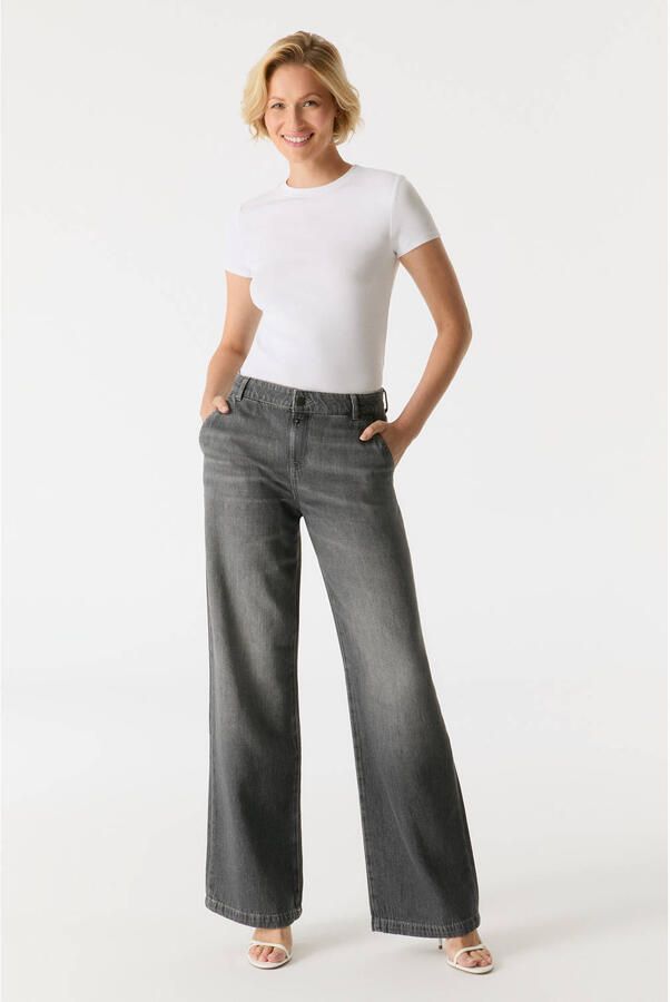 Cup of Joe Denim regular wide leg jeans grey denim - Foto 1