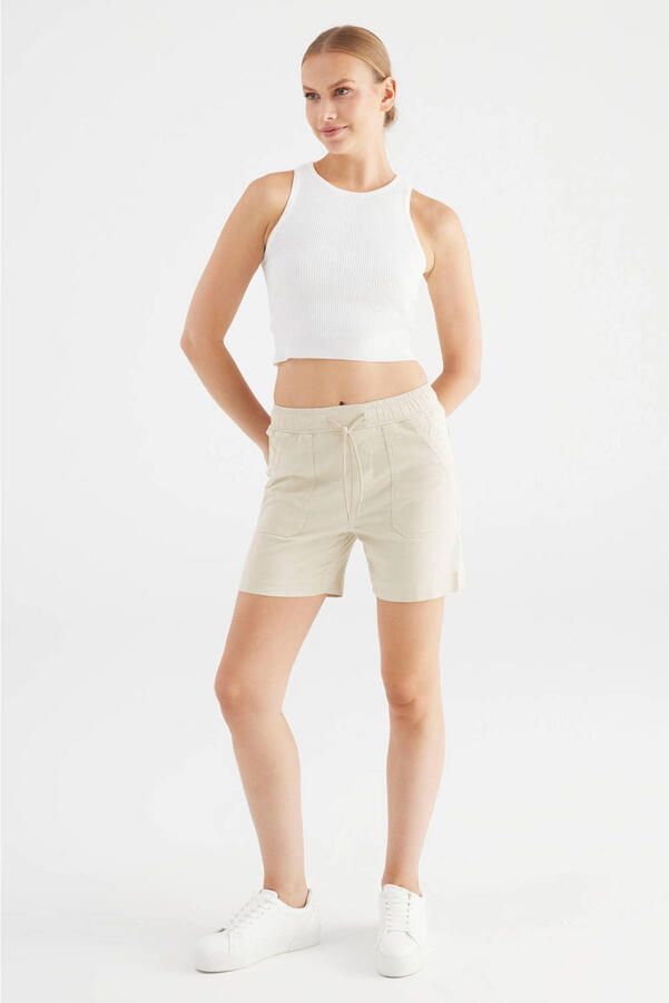 Cup of Joe Denim slim regular waist casual short beige - Foto 3