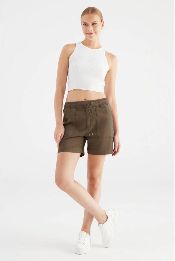 Cup of Joe Denim slim regular waist casual short bruin