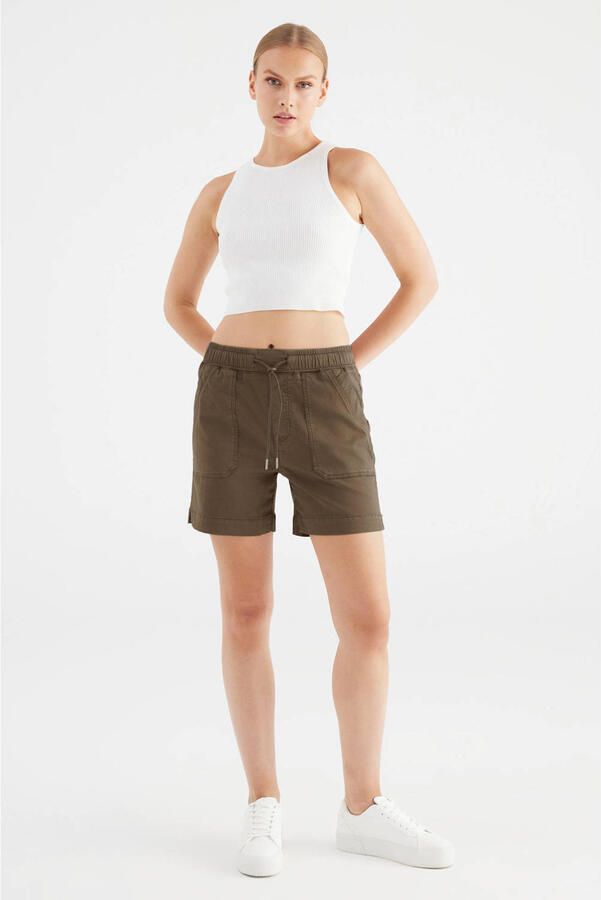 Cup of Joe Denim slim regular waist casual short bruin - Foto 3