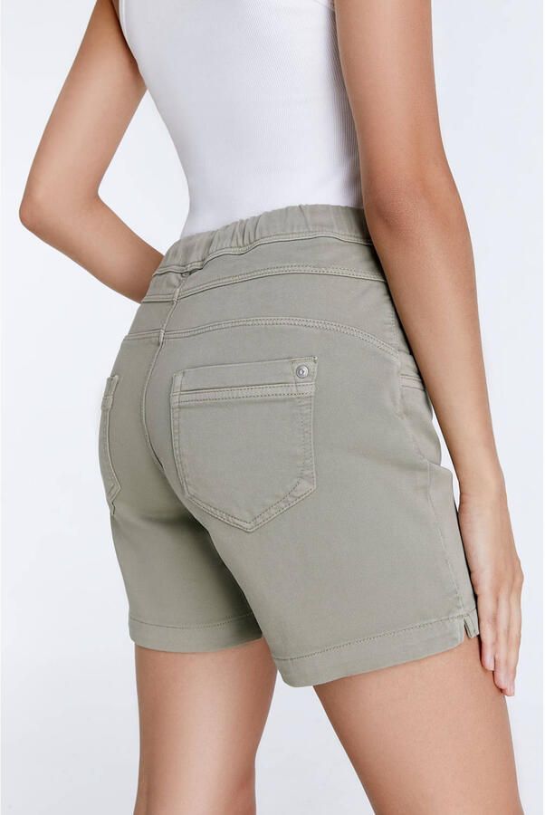 Cup of Joe Denim slim regular waist casual short lichtgroen - Foto 2