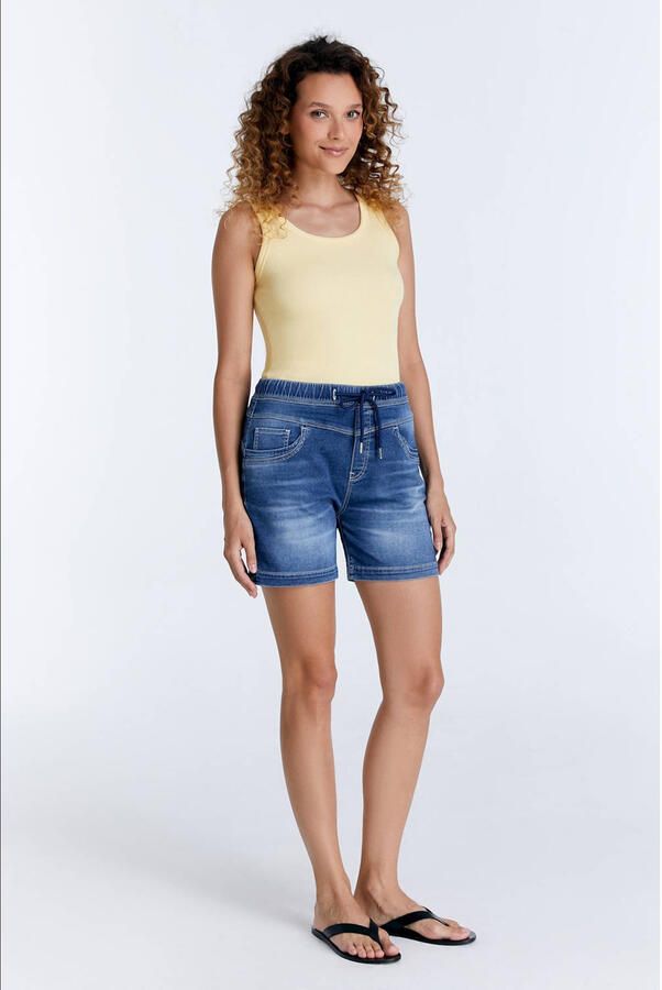 Cup of Joe Denim slim regular waist denim short medium blue denim - Foto 2
