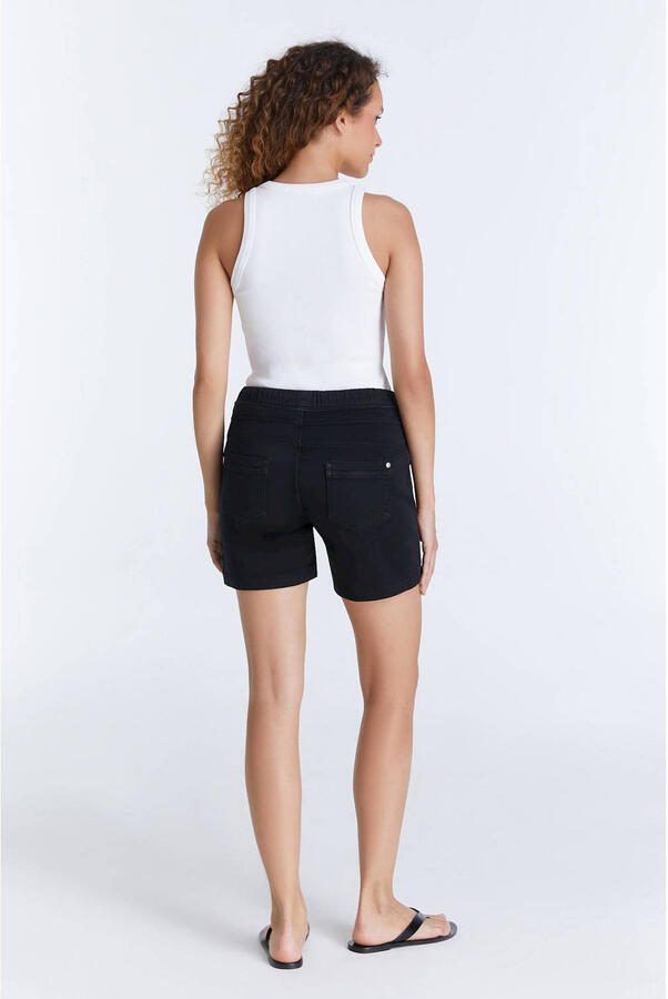 Cup of Joe Denim slim regular waist denim short zwart - Foto 2