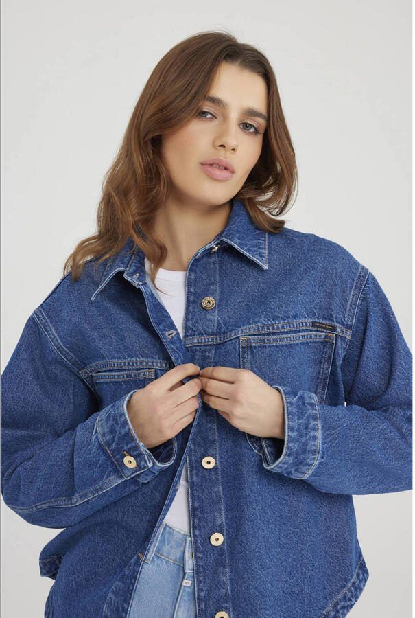 Cup of Joe Denim spijkerjas dark blue denim