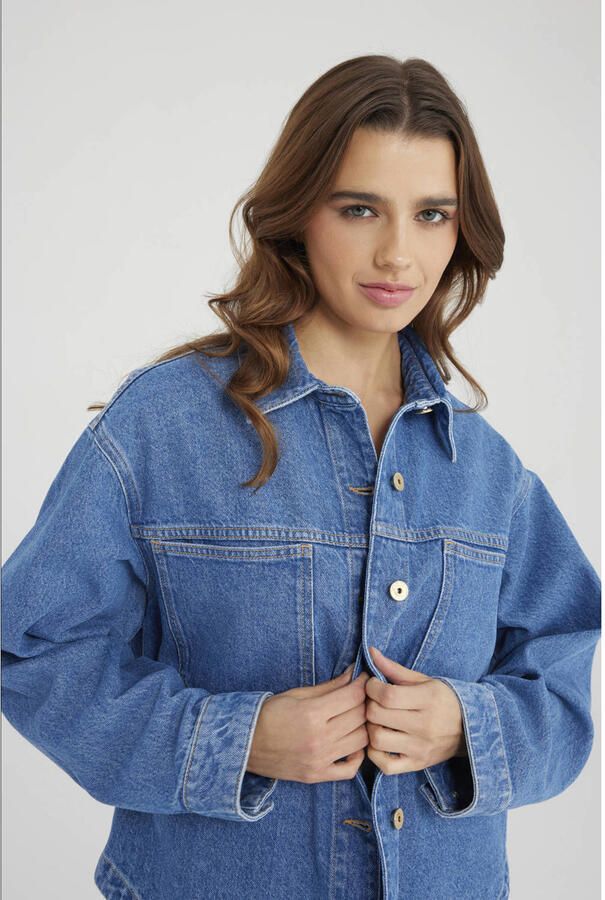 Cup of Joe Denim spijkerjas medium blue denim