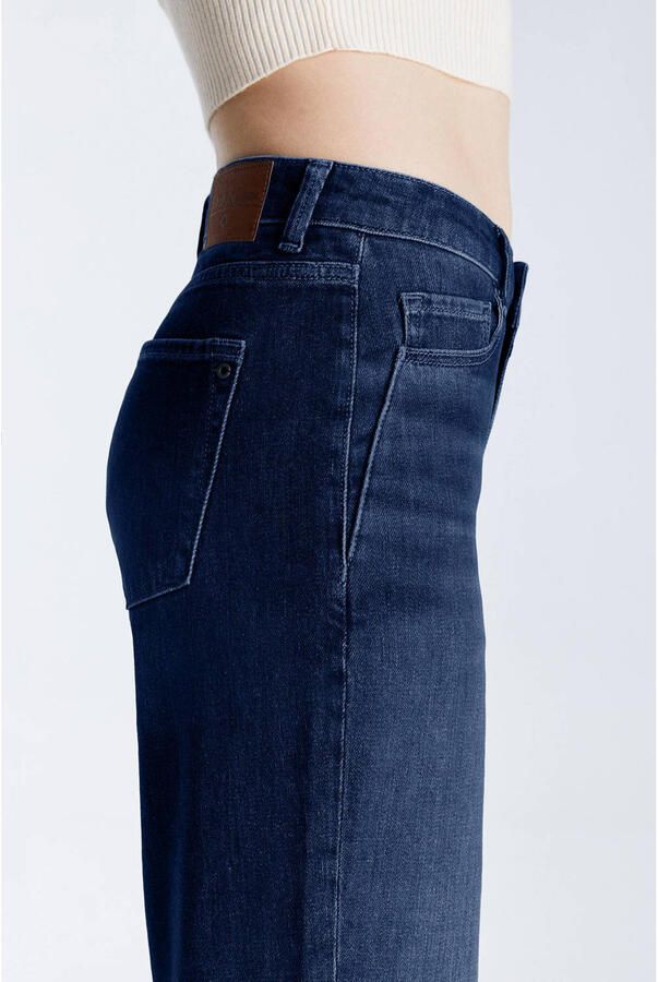 Cup of Joe Denim straight leg jeans donkerblauw