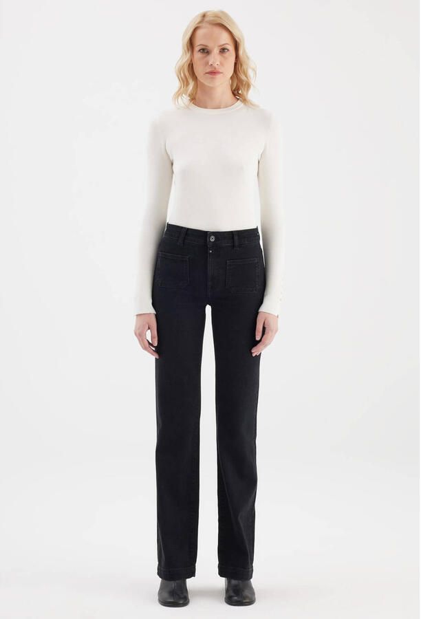 Cup of Joe Denim straight leg jeans zwart - Foto 2