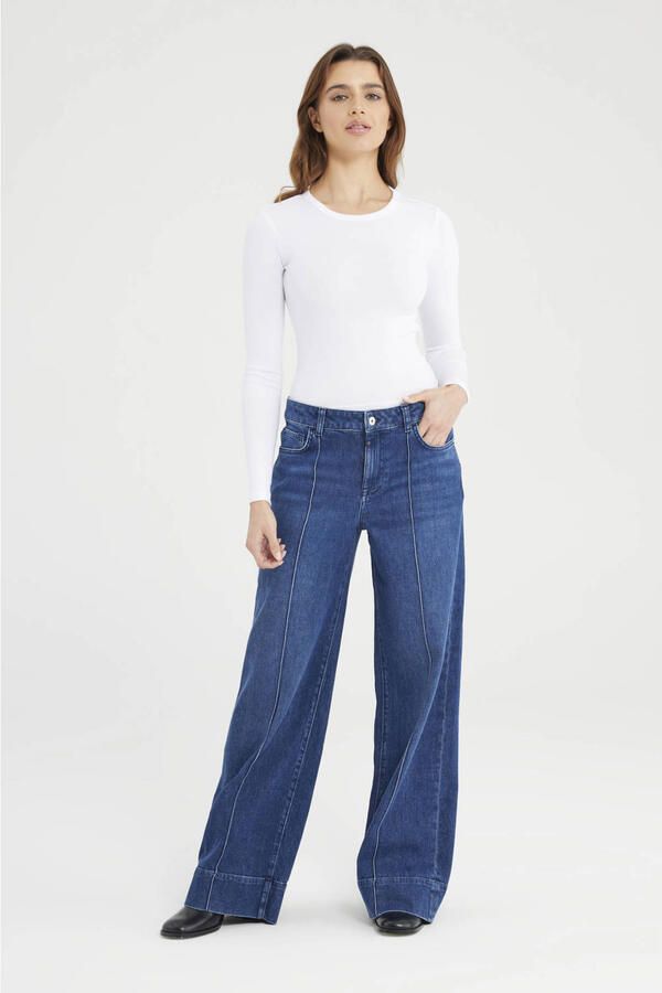 Cup of Joe Denim wide leg jeans dark blue denim - Foto 2