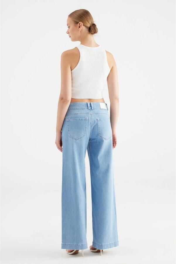 Cup of Joe Denim wide leg jeans light blue denim - Foto 2
