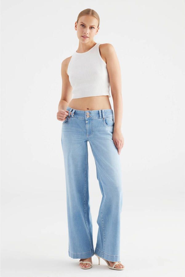 Cup of Joe Denim wide leg jeans light blue denim - Foto 3