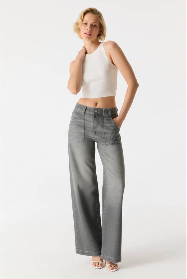 Cup of Joe Denim wide leg jeans Lulu grey denim - Foto 3