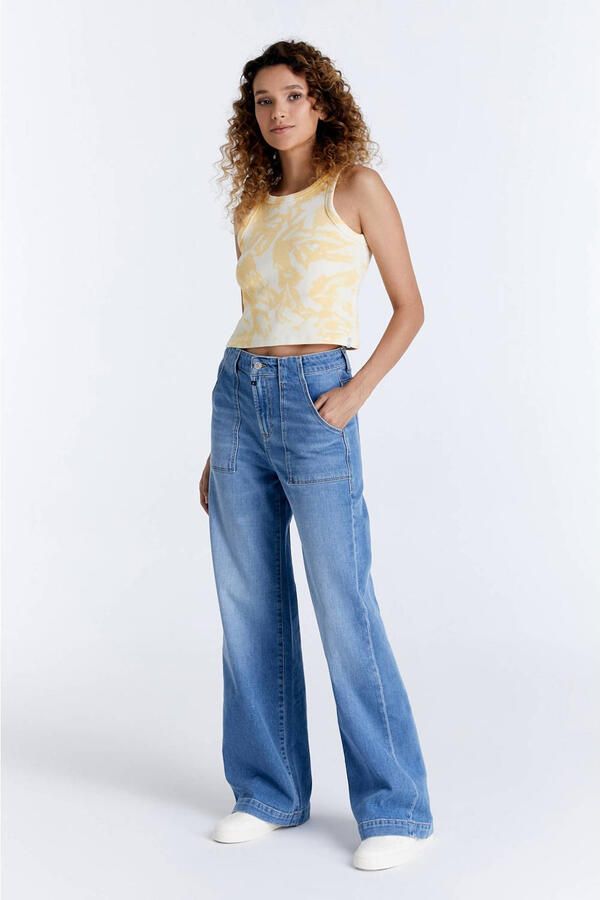 Cup of Joe Denim wide leg jeans Lulu light blue denim - Foto 2
