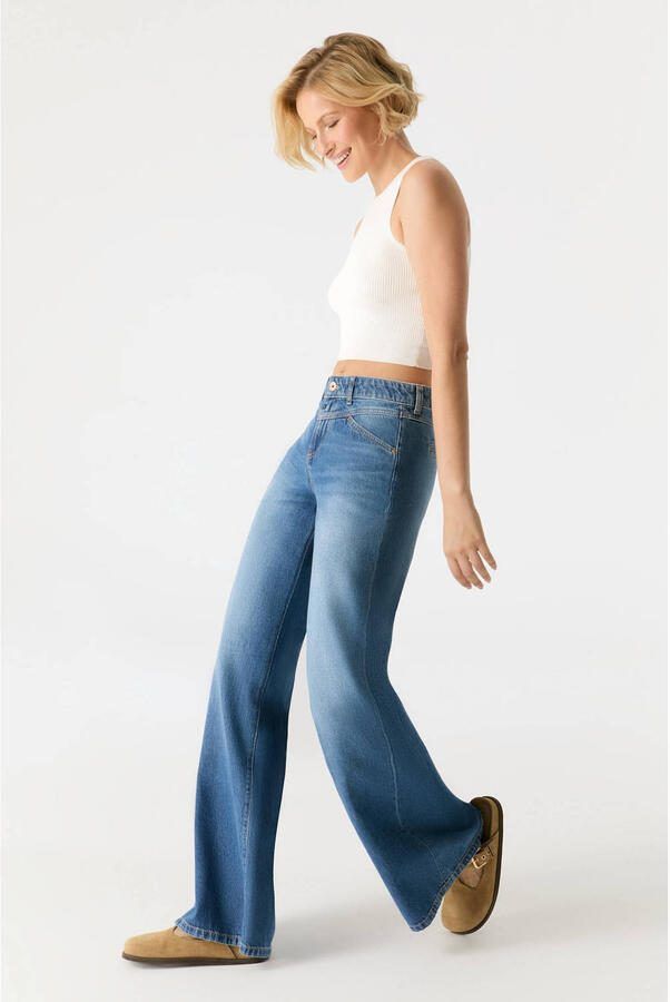 Cup of Joe Denim wide leg jeans medium blue denim - Foto 2