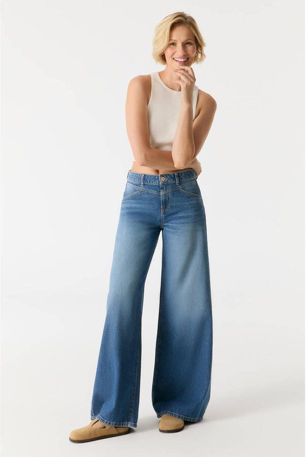 Cup of Joe Denim wide leg jeans medium blue denim - Foto 3