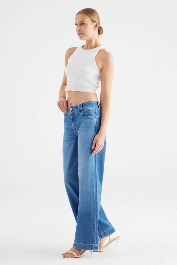 Cup of Joe Denim wide leg jeans medium blue denim - Foto 2