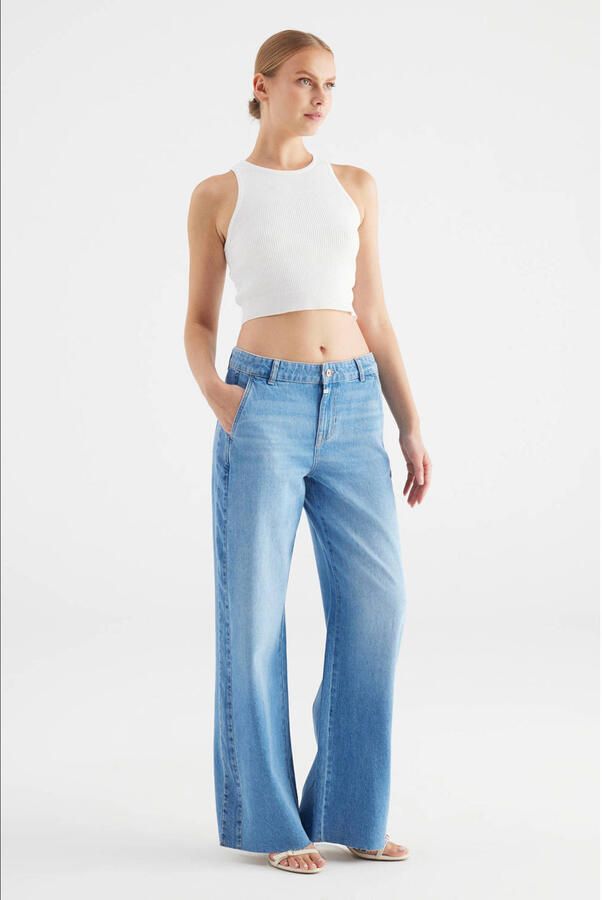 Cup of Joe Denim wide leg jeans medium blue denim - Foto 3