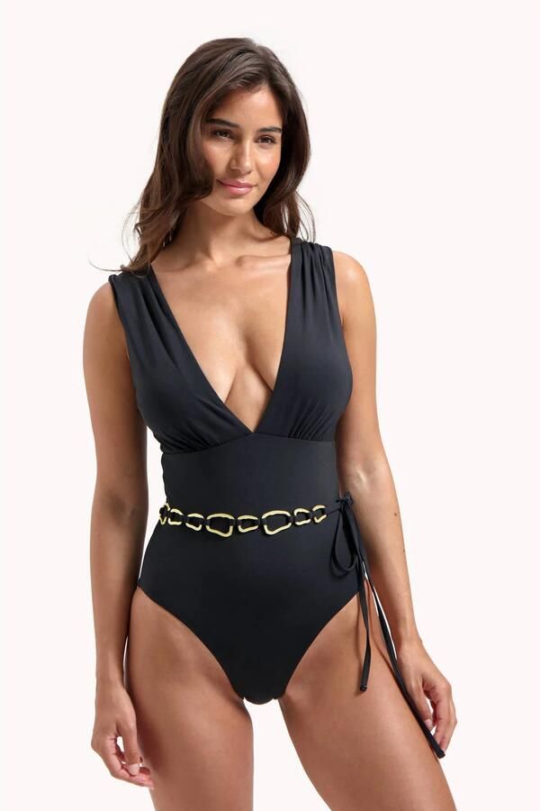 Cyell Design badpak Femme Noir met ceintuur zwart - Foto 2