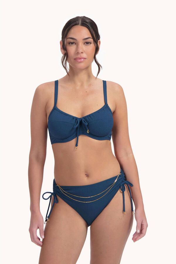Cyell Design bikinibroekje Midnight Waves met kettinkje donkerblauw