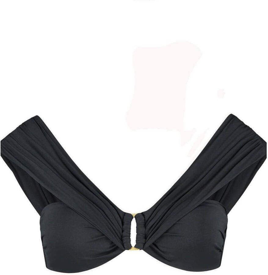 Cyell Design voorgevormde bandeau bikinitop Femme Noir zwart