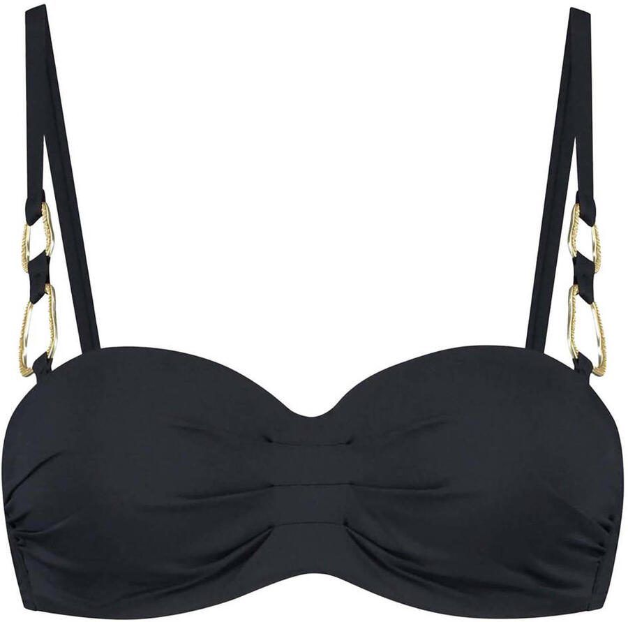 Cyell Design voorgevormde strapless bandeau bikinitop Femme Noir zwart - Foto 2