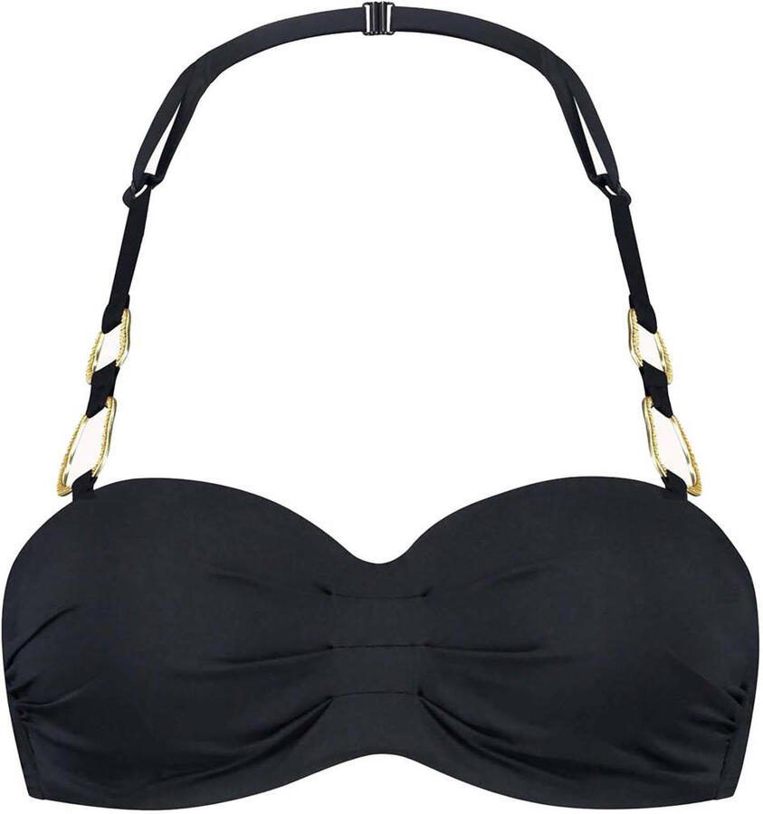 Cyell Design voorgevormde strapless bandeau bikinitop Femme Noir zwart - Foto 3