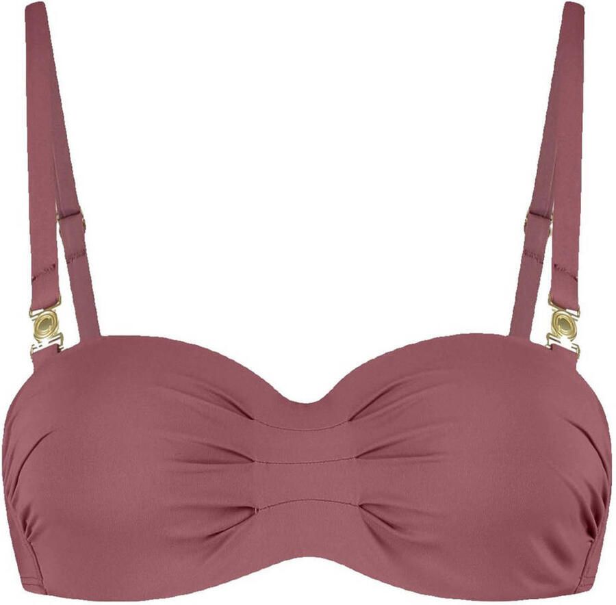 Cyell Design voorgevormde strapless bandeau bikinitop Wild Ginger donkerroze
