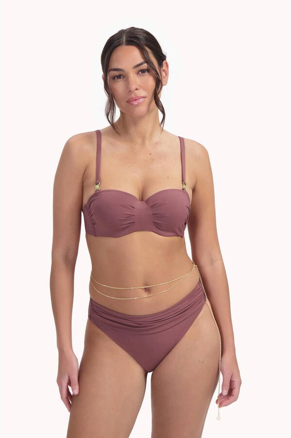 Cyell Design voorgevormde strapless bandeau bikinitop Wild Ginger donkerroze - Foto 2