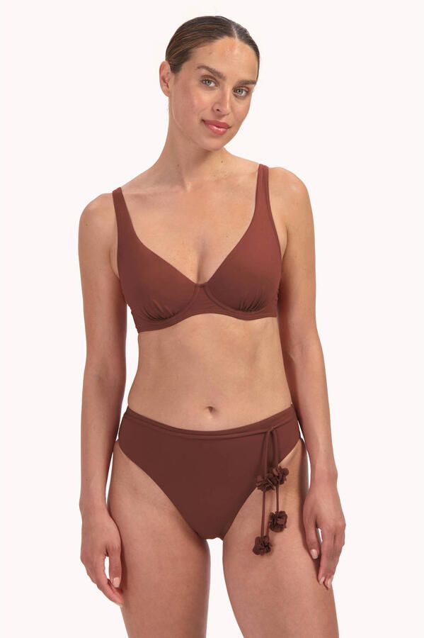 Cyell high waist bikinibroekje bruin