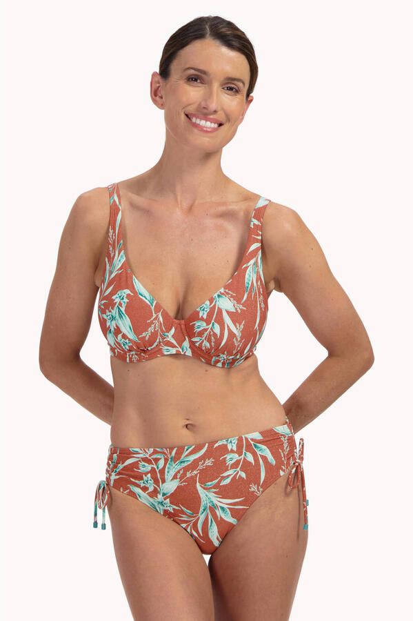 Cyell high waist bikinibroekje lichtbruin mintgroen