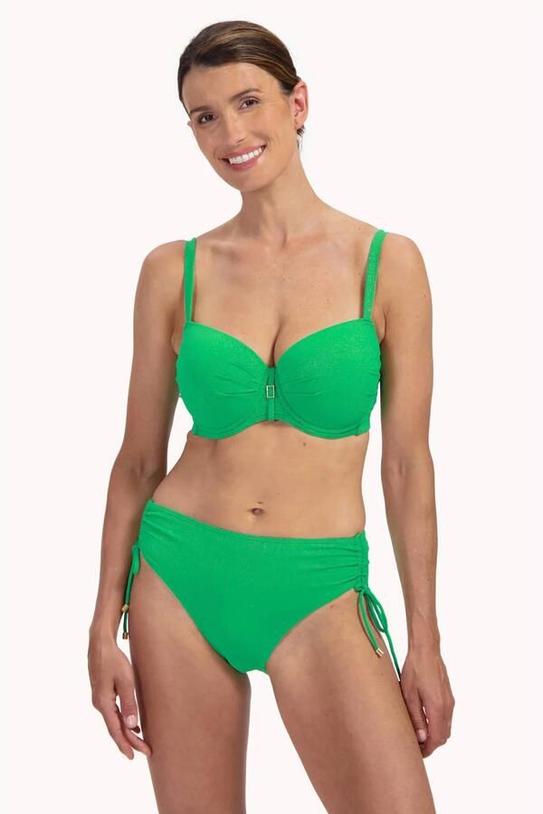 Cyell high waist bikinibroekje met lurex groen