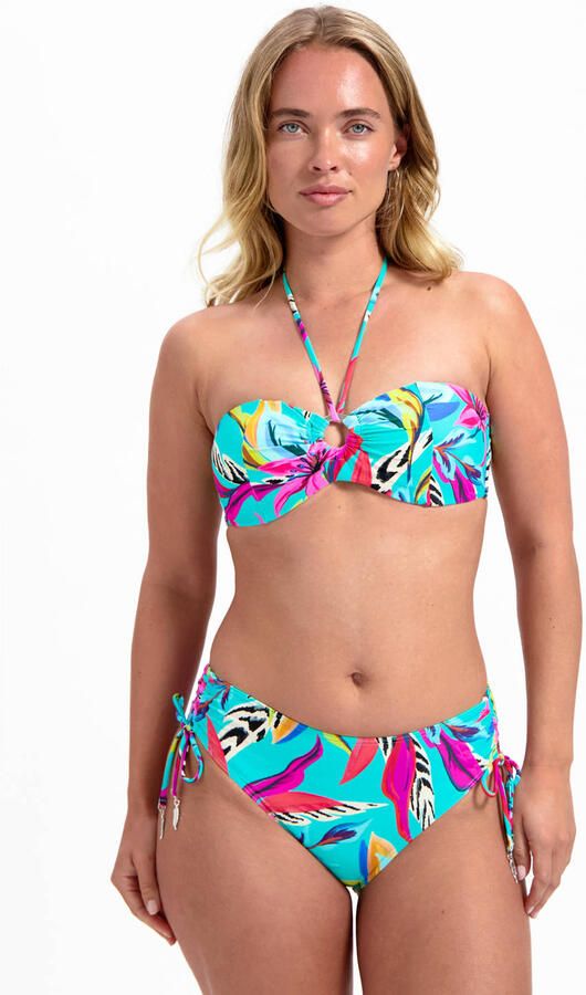 Cyell high waist bikinibroekje turquoise roze