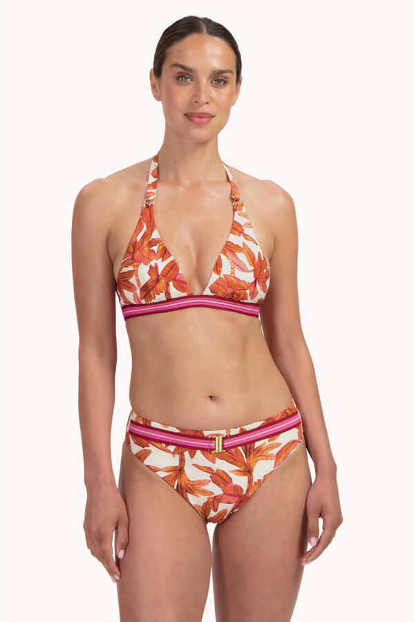 Cyell high waist bikinibroekje wit lichtbruin