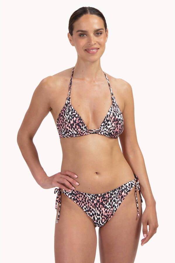 Cyell strik bikinibroekje zwart ecru roze