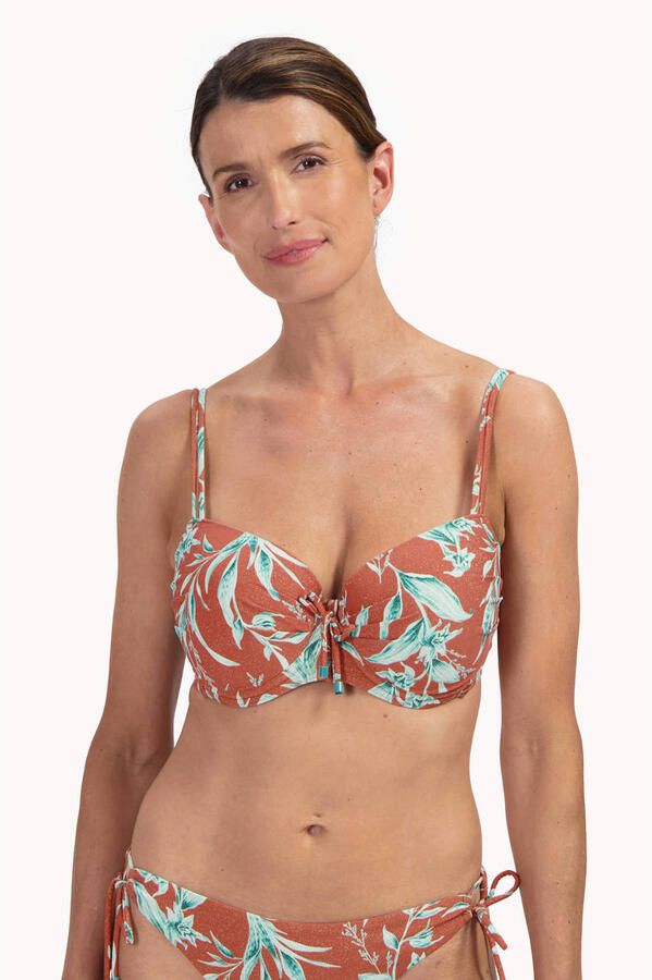 Cyell voorgevormde beugel bikinitop lichtbruin mintgroen - Foto 3