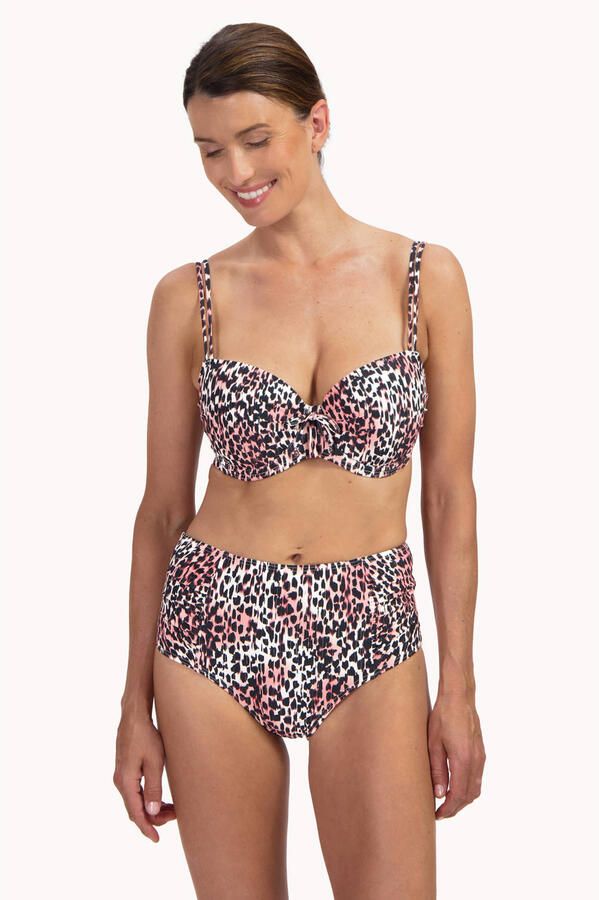 Cyell voorgevormde beugel bikinitop zwart ecru roze - Foto 3