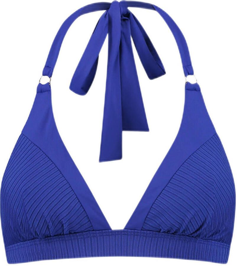 Cyell voorgevormde halter bikinitop donkerblauw