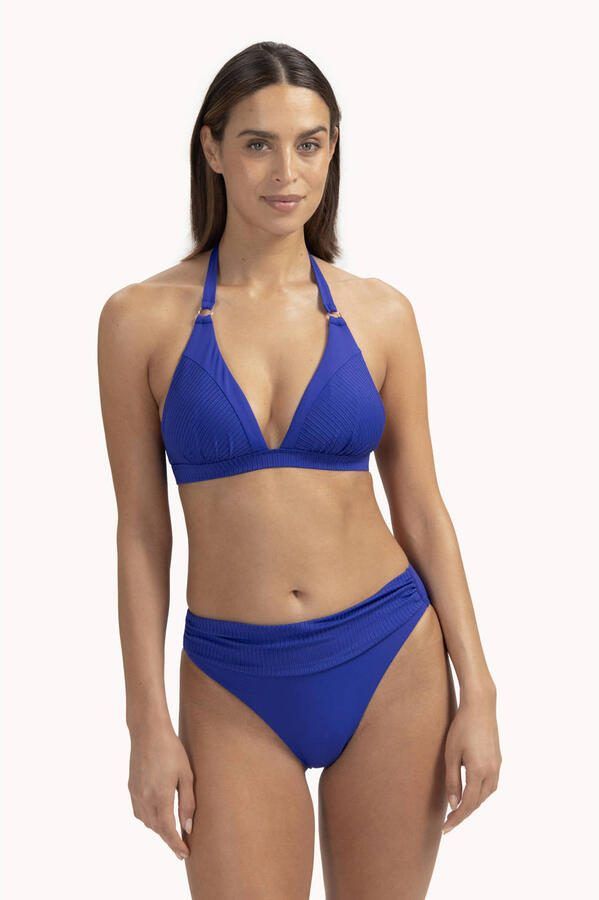 Cyell voorgevormde halter bikinitop donkerblauw - Foto 3