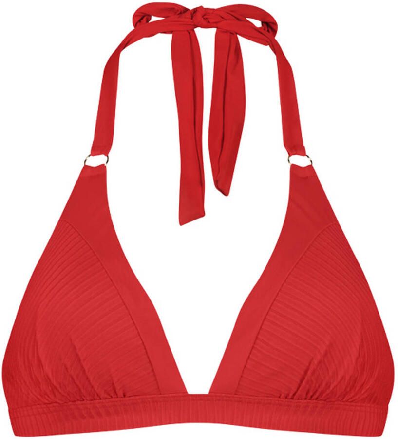 Cyell voorgevormde halter bikinitop rood