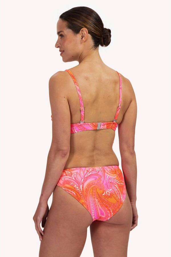 Cyell voorgevormde strapless bandeau bikini roze oranje - Foto 3