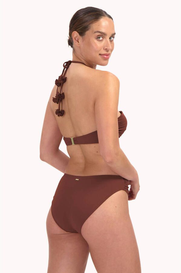 Cyell voorgevormde strapless bandeau bikinitop bruin - Foto 2