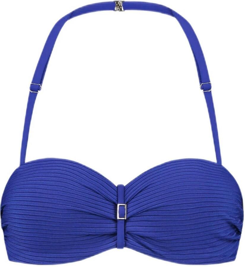 Cyell voorgevormde strapless bandeau bikinitop donkerblauw - Foto 2