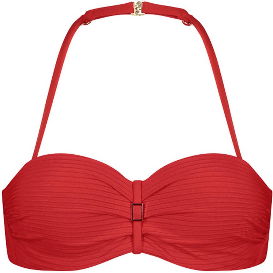 Cyell voorgevormde strapless bandeau bikinitop rood