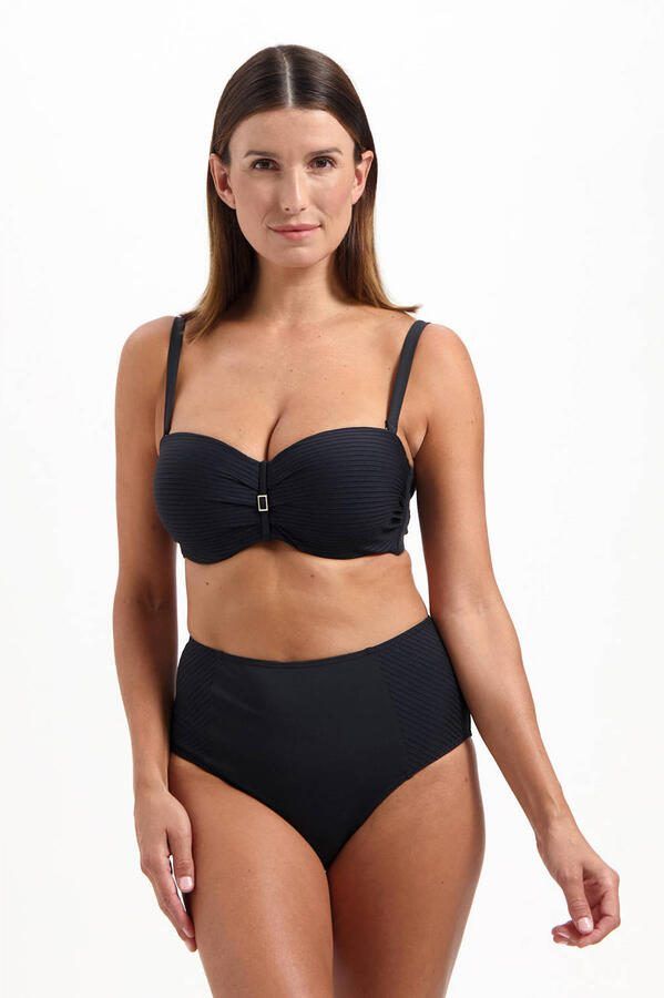 Cyell voorgevormde strapless bandeau bikinitop zwart - Foto 3
