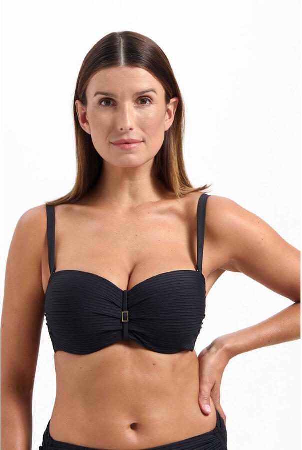 Cyell voorgevormde strapless bandeau bikinitop zwart - Foto 2