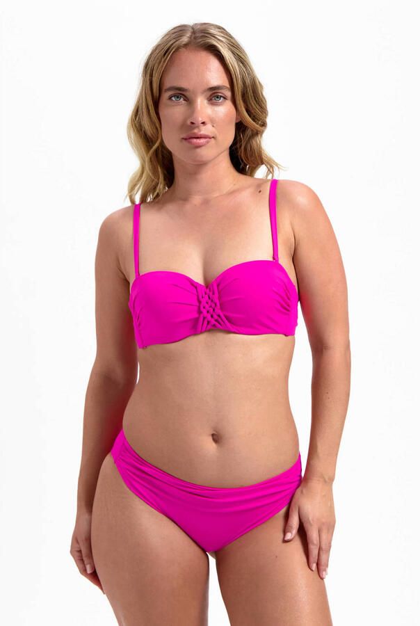 Cyell voorgevormde strapless beugel bikinitop fuchsia